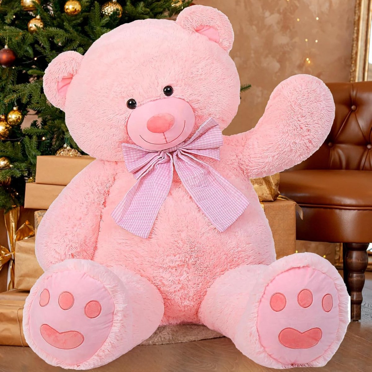 Enorme Knuffelbeer XXL Lichtroze 150 cm Zachte Pluche Pop Cadeau
