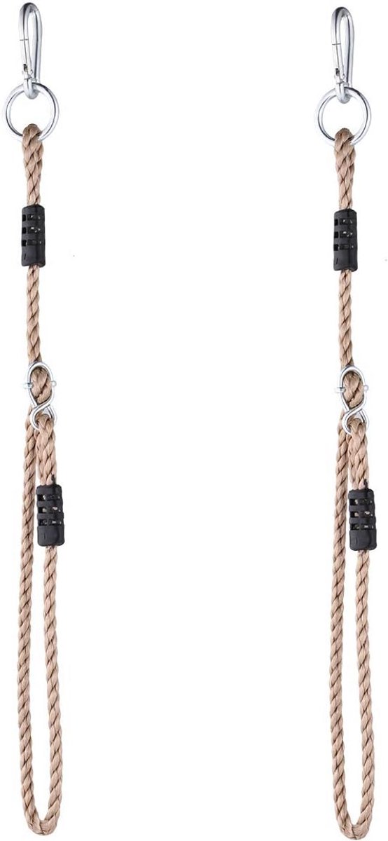 2x Verstelbare Swing Haken voor Bomen - Heavy Duty Nylon Touw voor Schommel en Hangmat Bevestiging