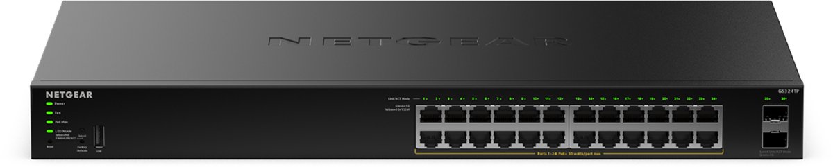 NETGEAR GS324TP - Netwerk Switch - Smart Managed - Gigabit - PoE+ - 24 poorten