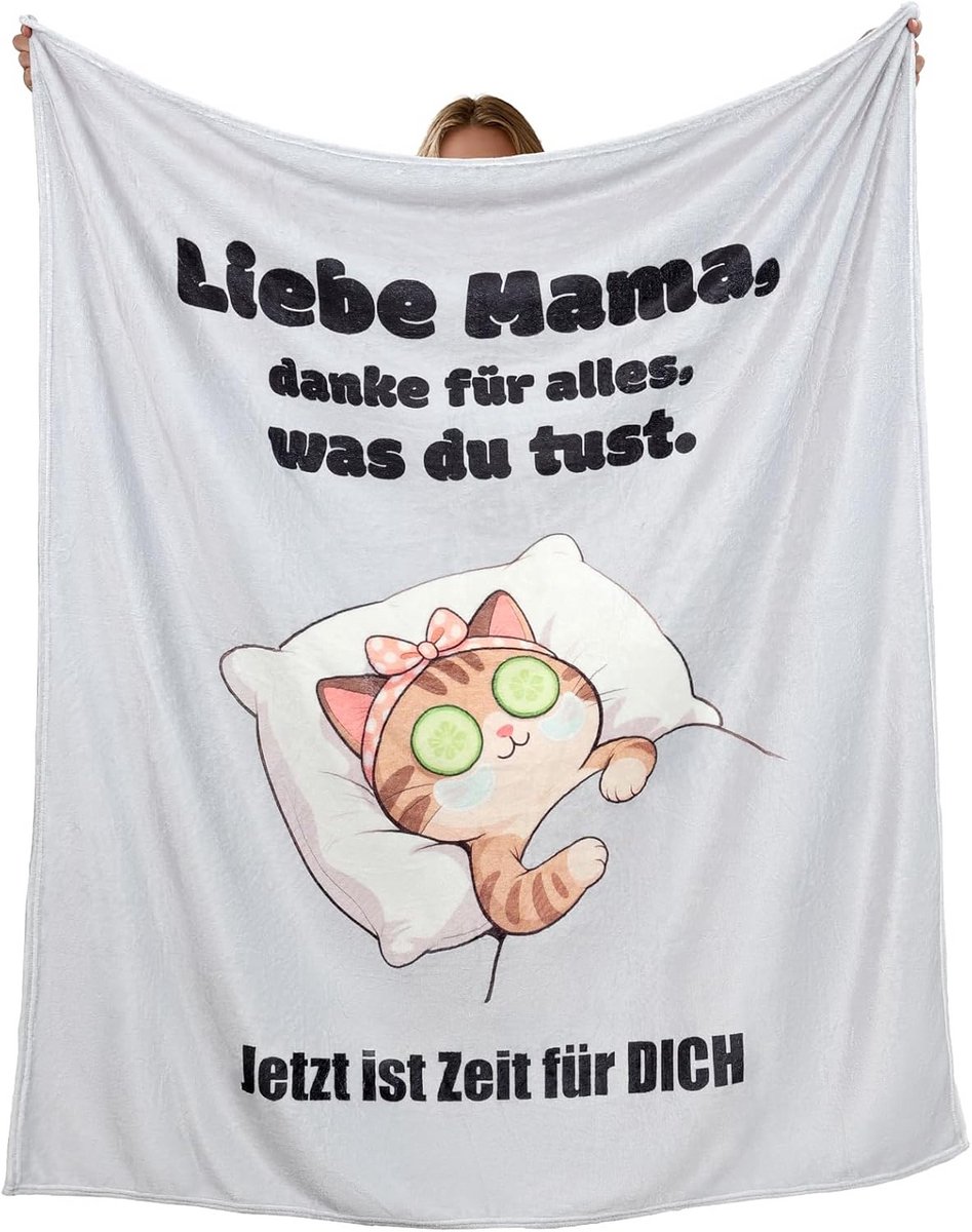 Luxe Zachte Kussen en Deken Set 130x150 cm - Comfortabel Plaid voor Mama - Origineel Cadeau Idee