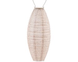 Lumiz Solar Tuinverlichting - Lampion - Long Oval - 20 cm - Soft Blush