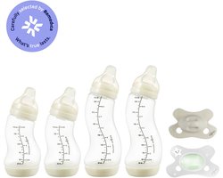 Difrax Babypakket - Newborn - Babyflessen, Fopspeen Glow in the Dark - Babyshower