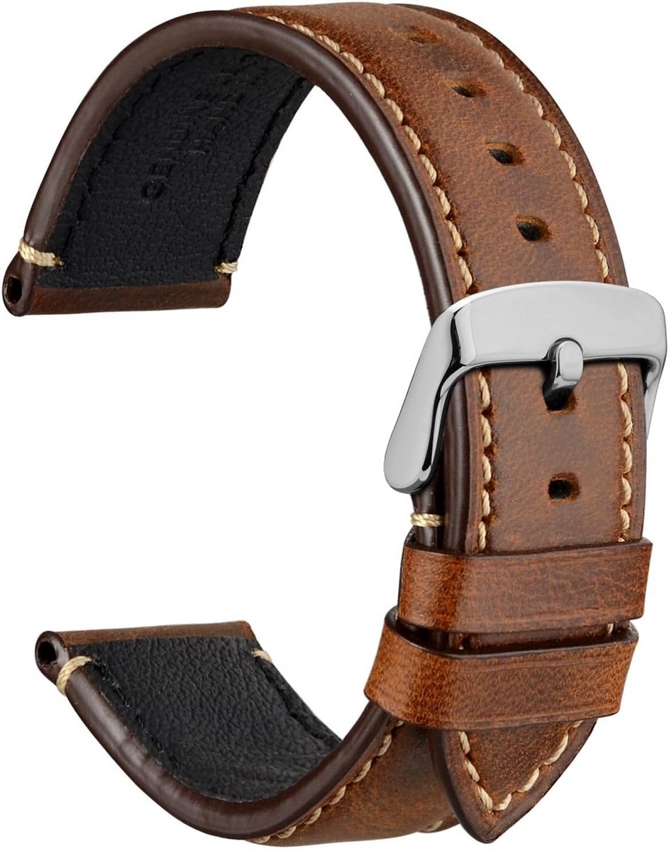 Elegante leren horlogebandjes voor zakelijke horloges - 18 mm, 20 mm, 22 mm, 24 mm