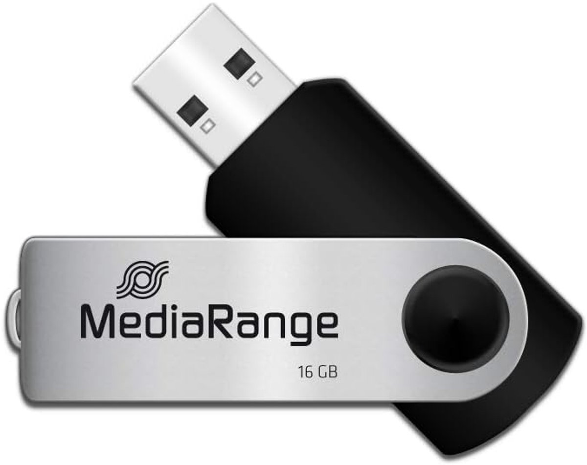 USB Flash Drive 16 GB - Zwart/Zilver