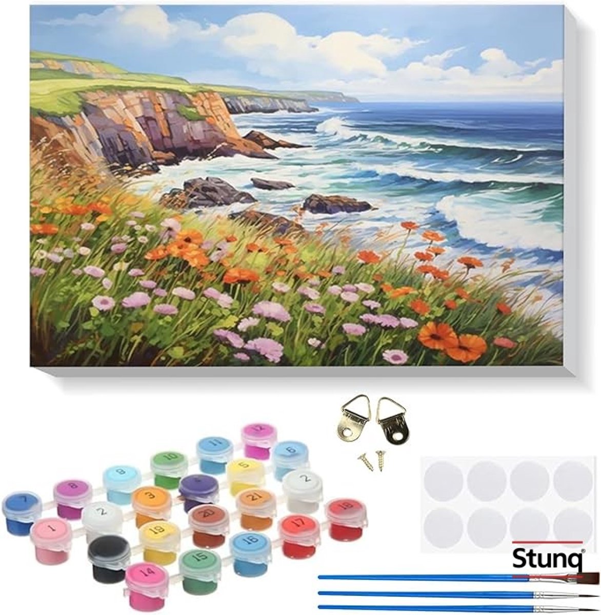 Schilderen op Nummers Set met Houten Lijst - Landschap Canvas voor Beginners