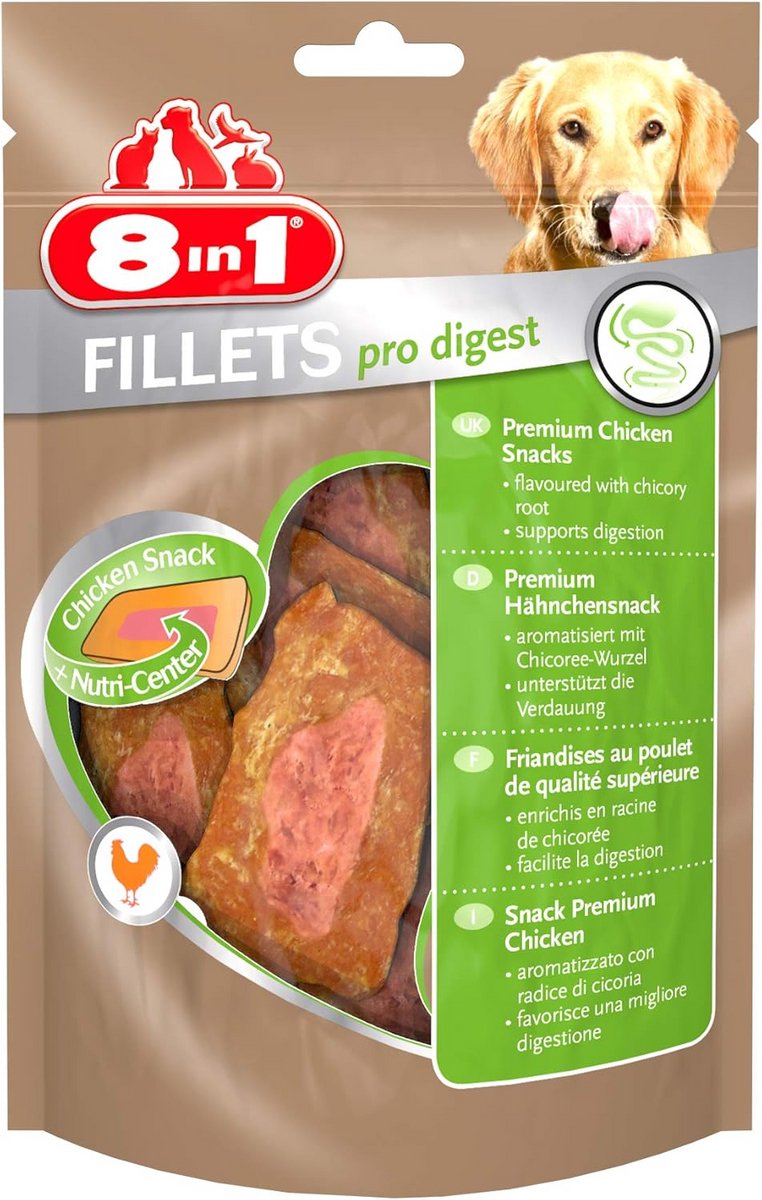 Kippensnack voor Honden met Uniek Nutri-Center - 80g