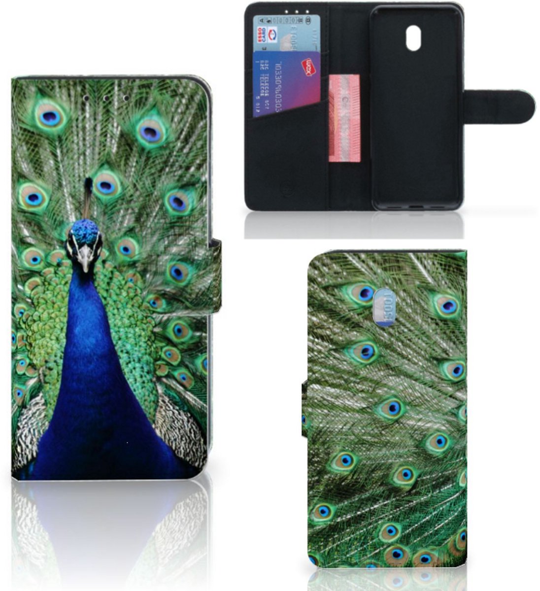 Xiaomi Redmi 8A Telefoonhoesje met Pasjes Pauw