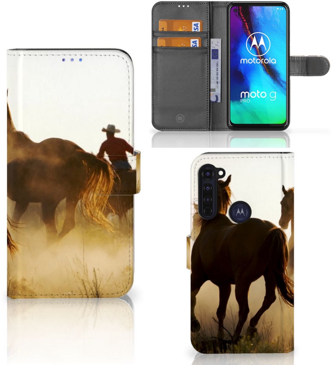 Motorola Moto G Pro Telefoonhoesje met Pasjes Design Cowboy