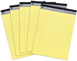 Executive A4 Legal Pads - Pack van 5 Geperforeerde Notitieblokken
