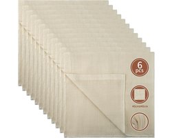 Sifting Cloth Pack of 6 - Pure Cotton Reusable Cheesecloth for Homemade Cheese, Nut Milk, and Juices