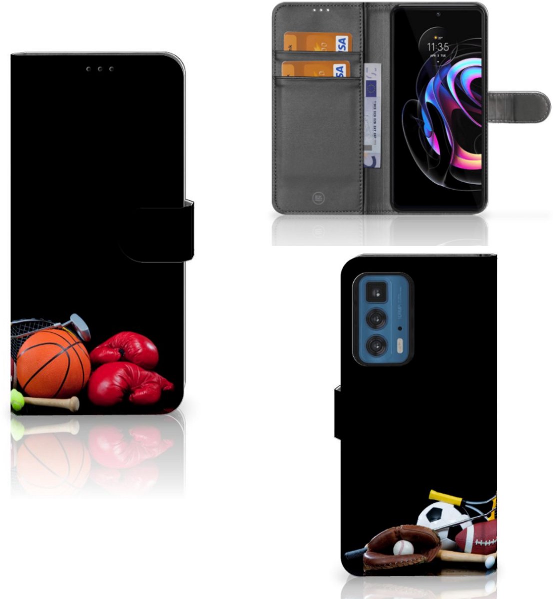 Motorola Edge 20 Pro Wallet Case met Pasjes Sports