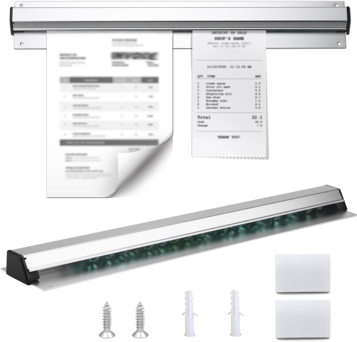 Bonhouder 40 cm voor horeca en kantoor - Aluminiumlegering Klaplijst voor Bestellingen