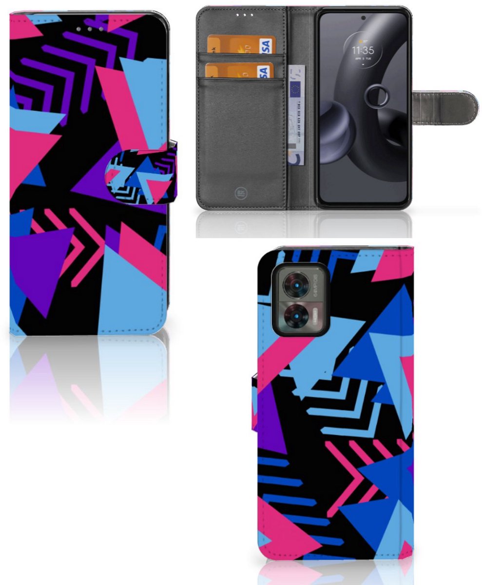 Boekhoesje voor Motorola Edge 30 Neo Book Case Funky Triangle