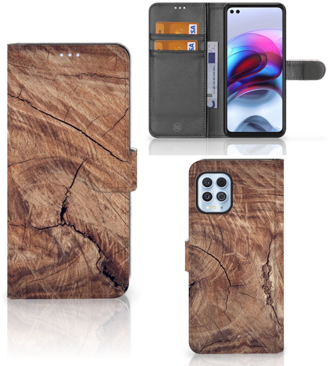 Motorola Moto G100 Book Style Case Tree Trunk