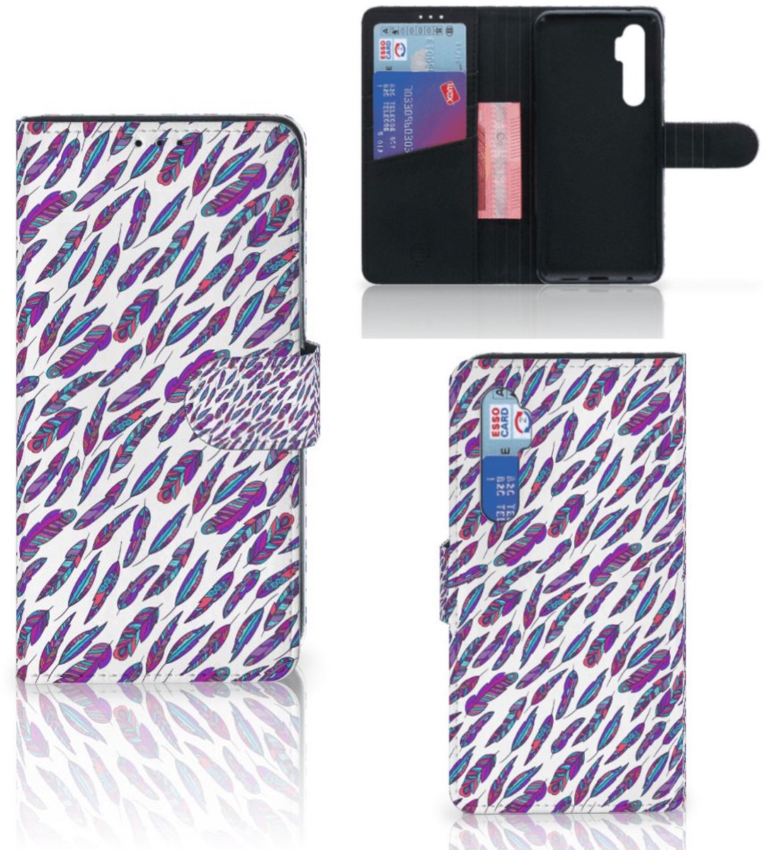 Book Case voor Xiaomi Mi Note 10 Lite Telefoon Hoesje Feathers Color