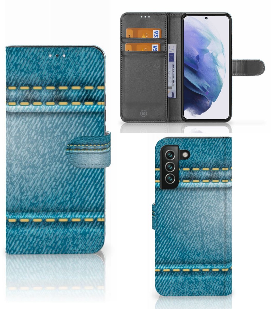 Samsung Galaxy S22 Plus Wallet Case met Pasjes Jeans
