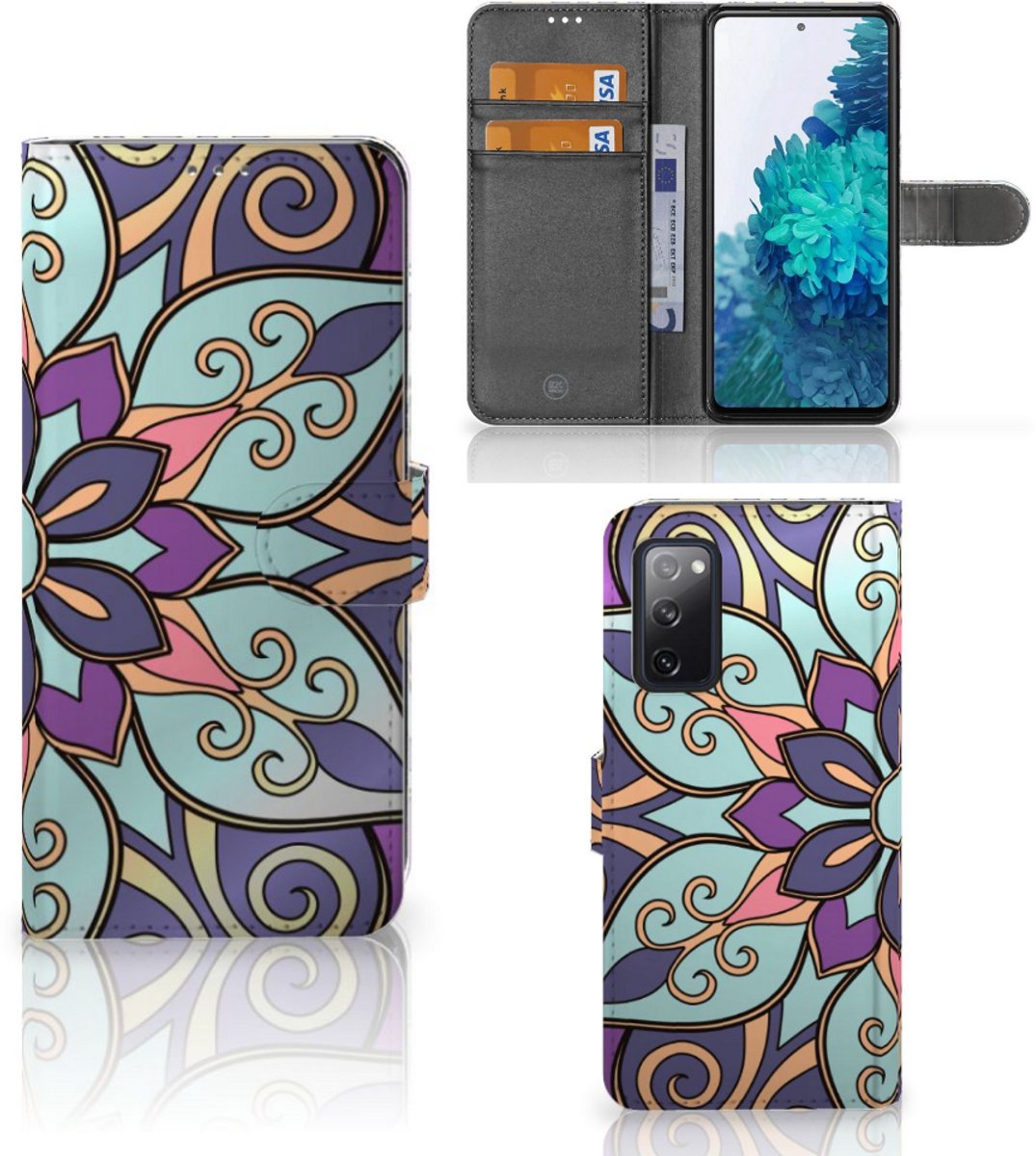 Samsung Galaxy S20 FE Hoesje Purple Flower