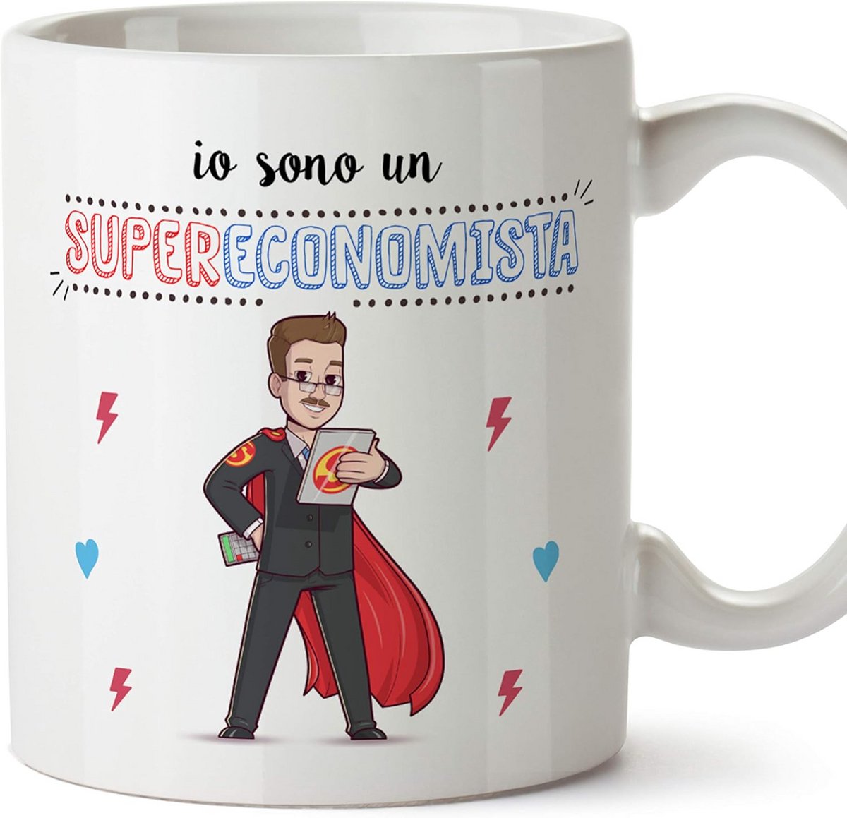 Mok in het Italiaans - Super econoom Man - Leuke koffiemok voor dagelijks gebruik