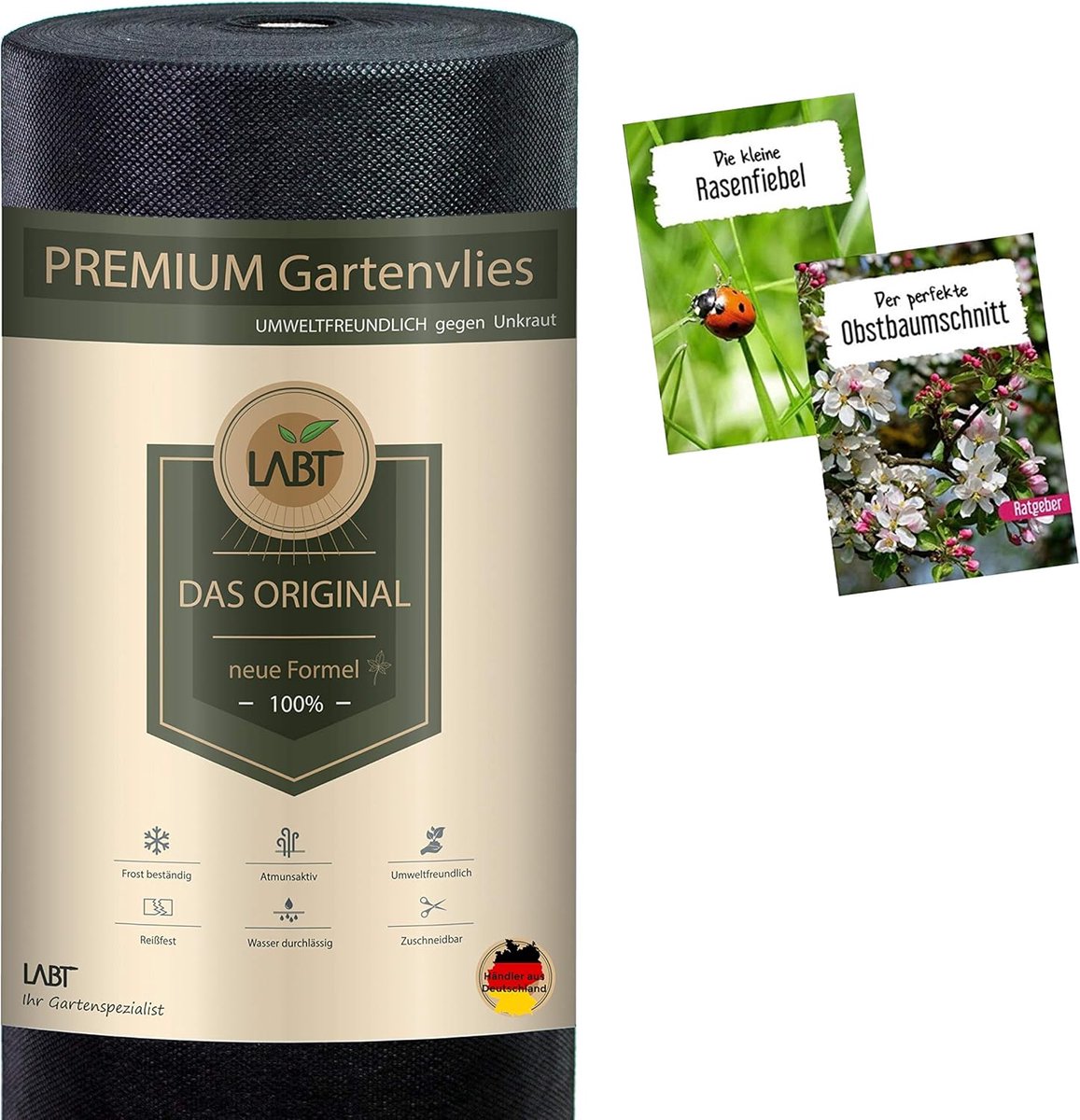 Professioneel Tuinvlies Onkruiddoek - Scheurbestendige Kwaliteit 150 g/m² - 1 m x 20 m - 20 m² Mulchvlies voor Verhoogd Bed