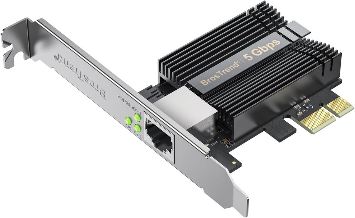 5GB PCIe Netwerkkaart - Pisa Express Gigabit Ethernet voor Windows
