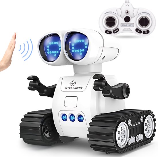 ZoeZo® Intelligent Robot - Interactief STEM Speelgoed - Robot met Afstandsbediening - Bestuurbaar met Handgebaren - Oplaadbaar - Walkie Talkie