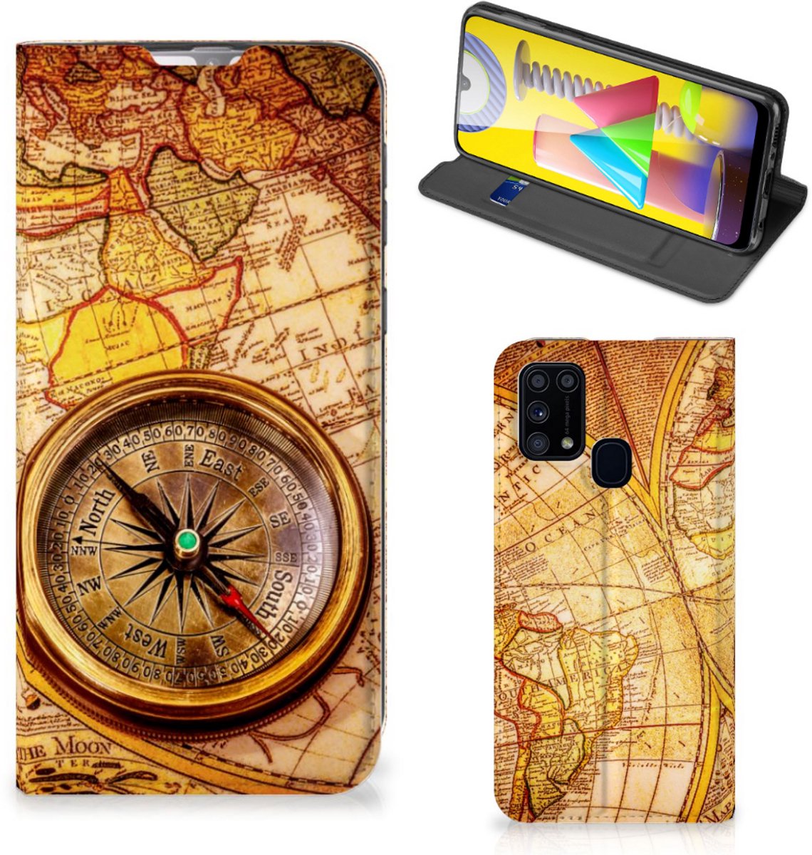 Samsung Galaxy M31 Book Cover Kompas