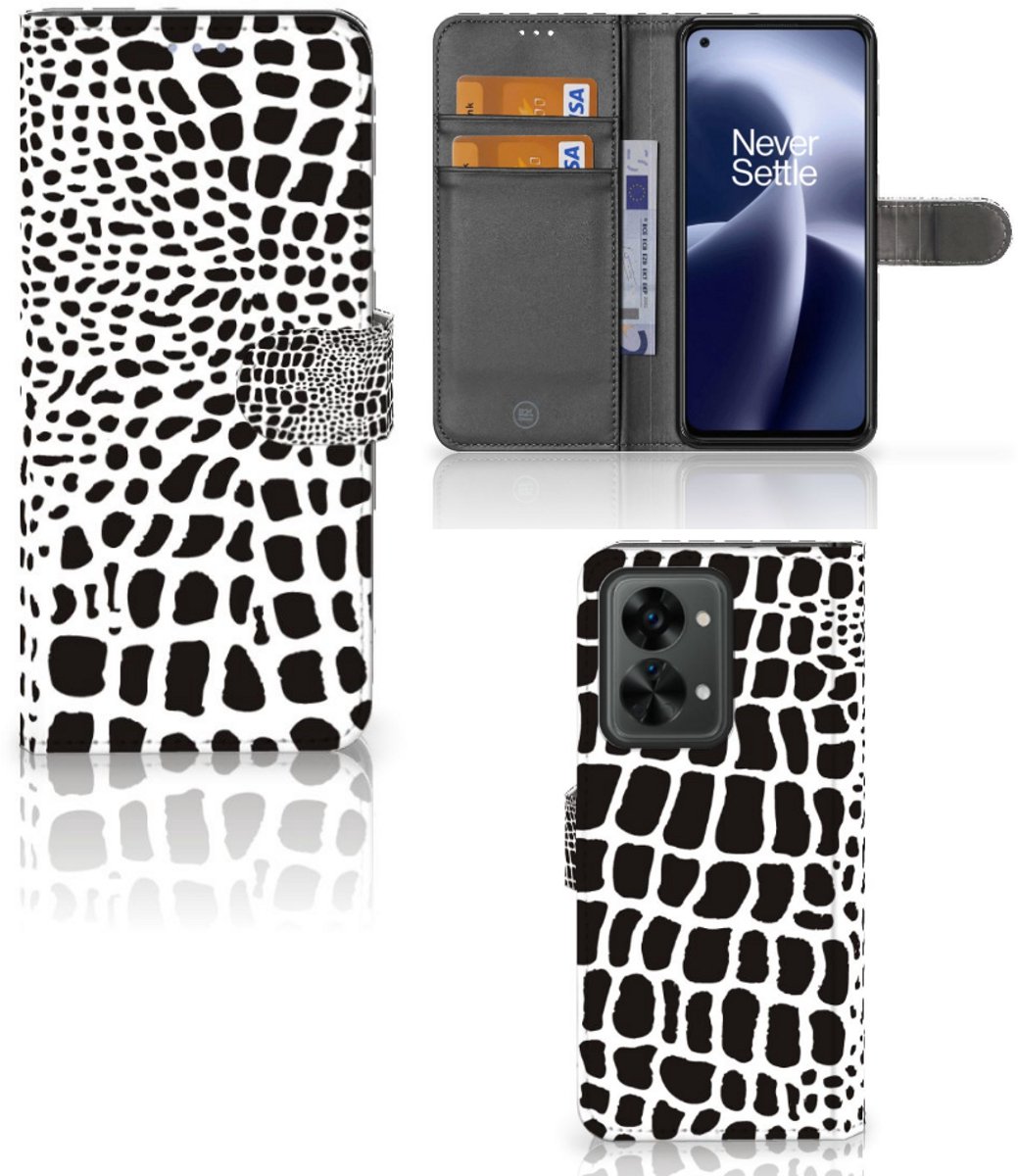 OnePlus Nord 2T Telefoonhoesje met Pasjes Slangenprint