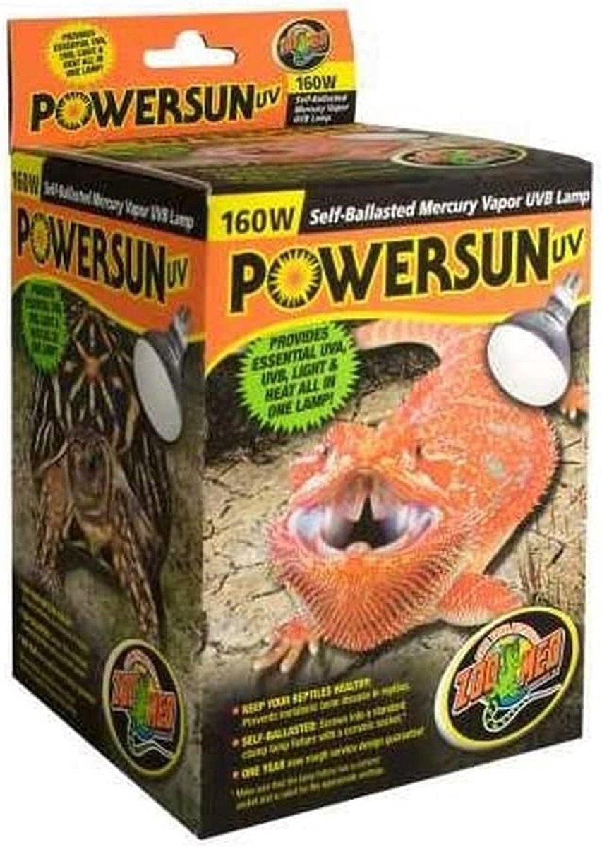 UV-lamp 160 Watt voor reptielen met UVA- en UVB-stralen