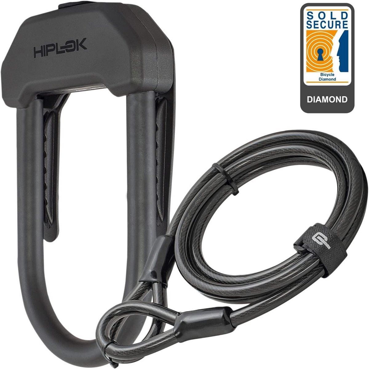 Beugel- en Kabelslot voor Fiets, D-lock Ontwerp, Lichtgewicht en Compact, Veiligheidsniveau: Sold Secure Gold