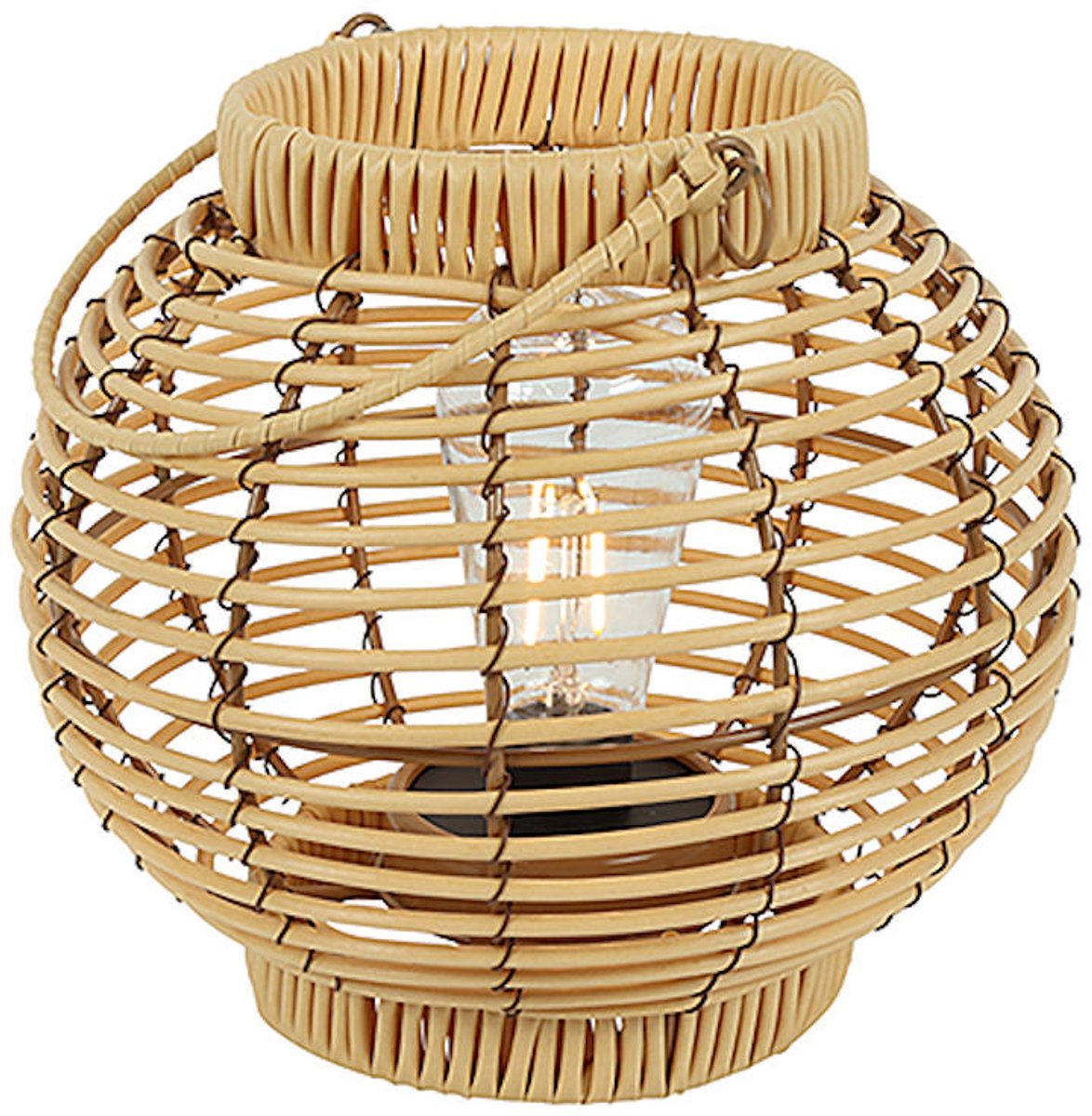 Countryfield LED windlicht decoratie convex Sabine S licht bruin.