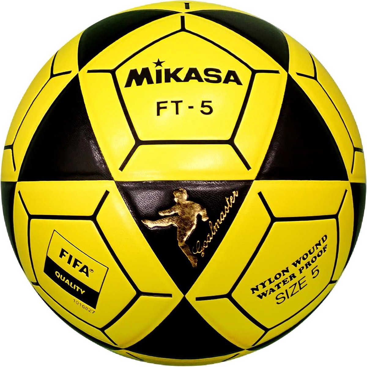 Doel Master Voetbal Bal - Zwart/Geel - Maat 5