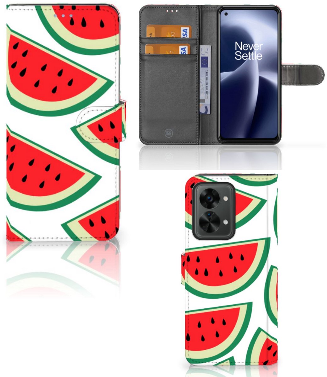 OnePlus Nord 2T Book Cover Watermelons
