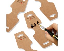 500 stuks - Zelfklevende verpakking - Verpakking voor sieraden en accessoires - Bruin