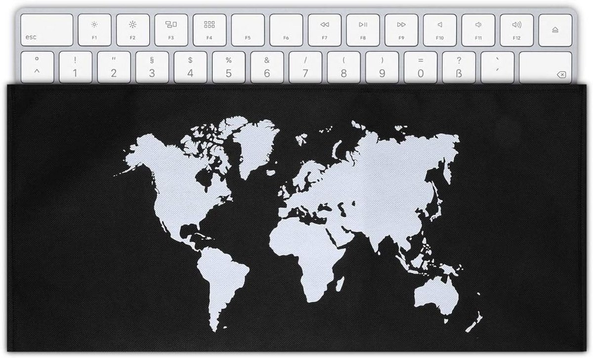 Universele Toetsenbordhoes (L) - Beschermhoes voor Toetsenbord - Wereldkaart Design