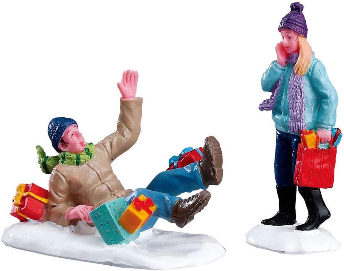 Winkeldatum Set van 2 - Polyresin Beeldjes