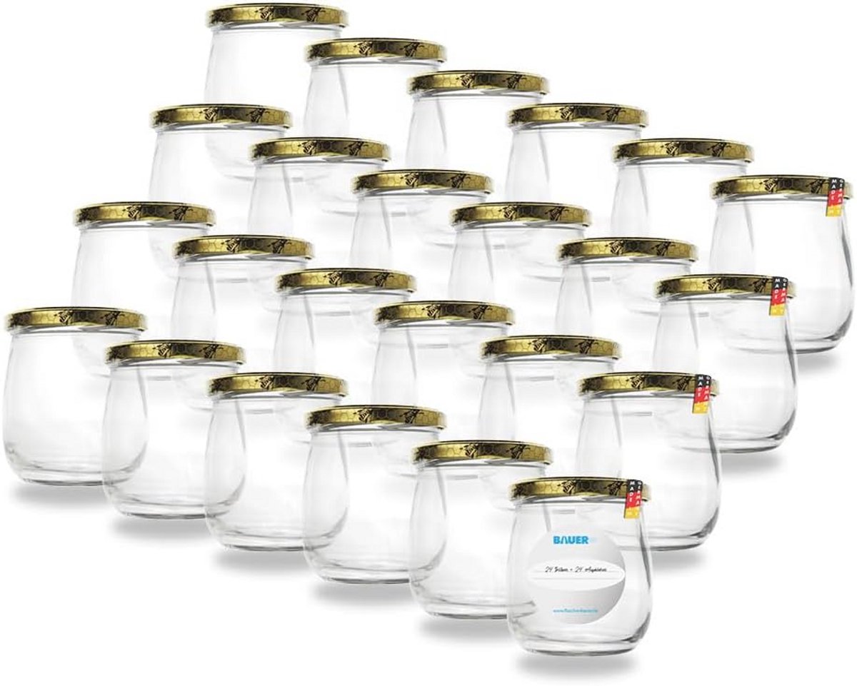 Premium Inmaakpotten 417 ml - Set van 24 Conservenpotten met Twist-off Deksel