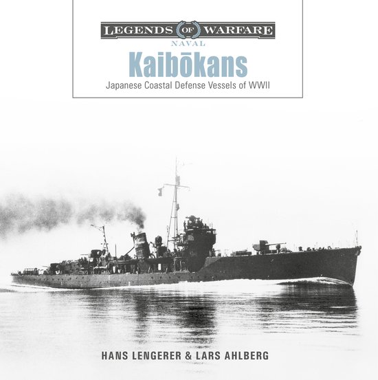 Zeekaart van de Japanse kustverdedigingsschepen uit de Tweede Wereldoorlog met de titel 'Kaibōkans: Japanese Coastal Defense Vessels of WWII'.