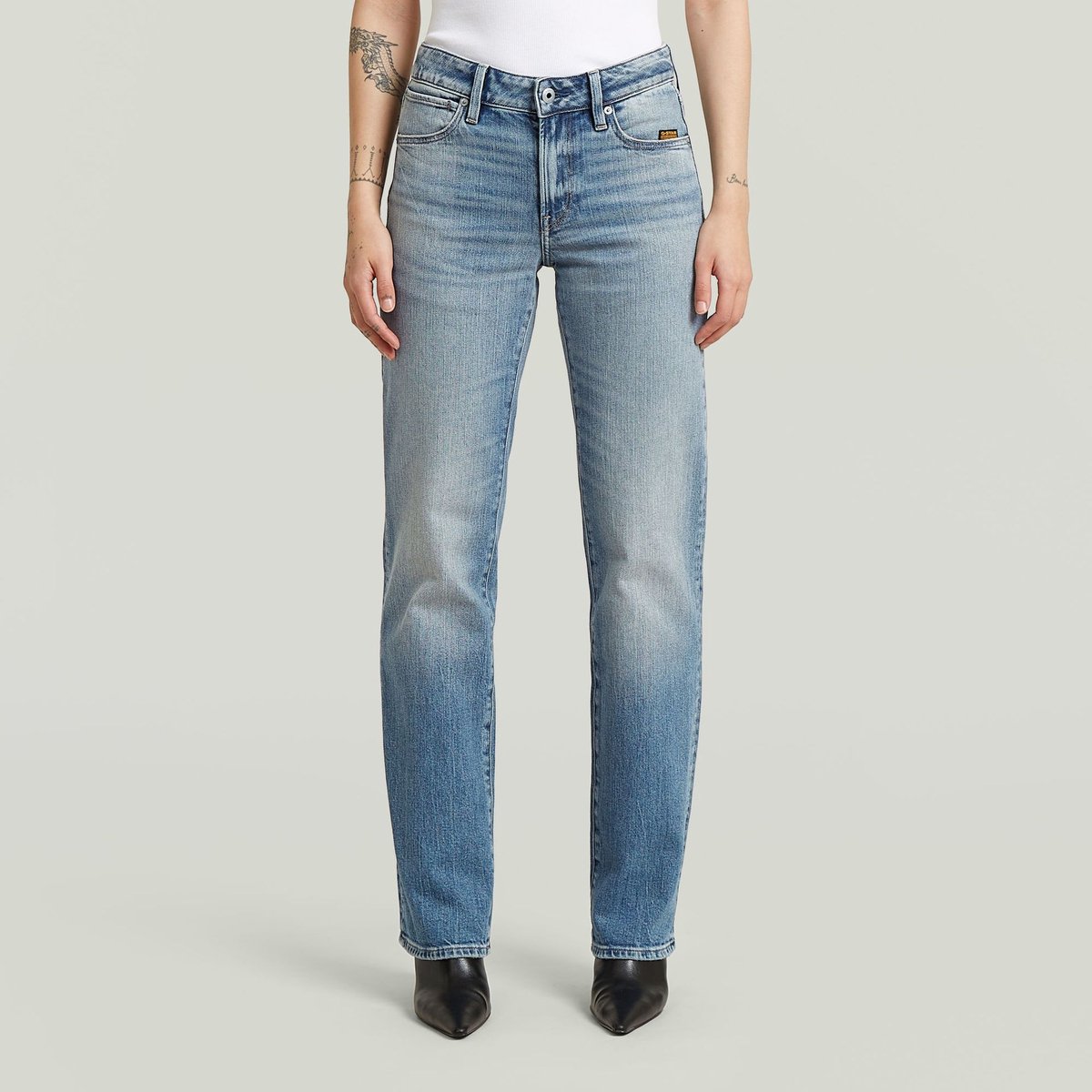 G-Straight Wmn Blauw