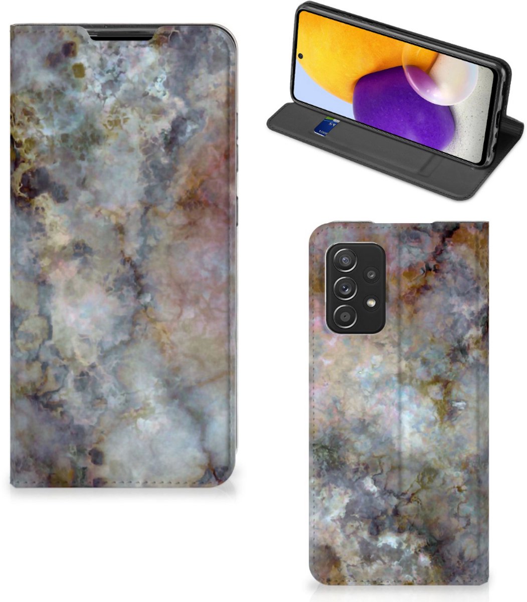 Samsung Galaxy A72 (5G/4G) Standcase Marmer Grijs
