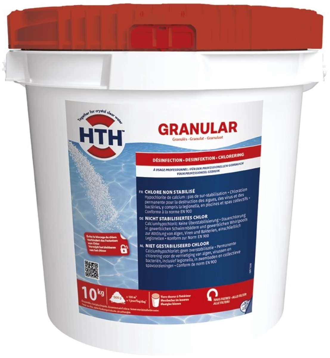 HTH Chloor granulaat 10kg - Zwembad Chloor
