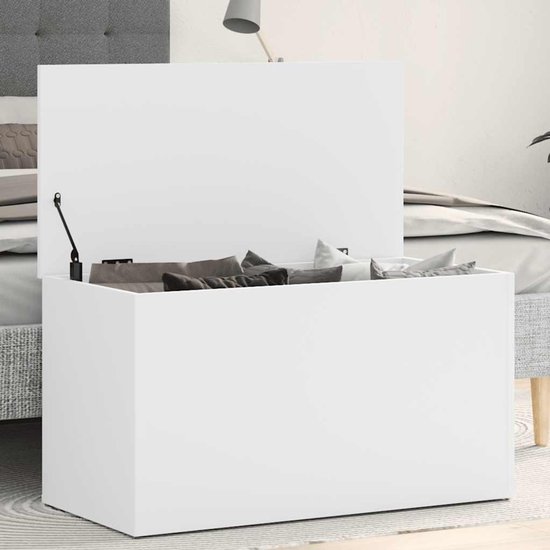 VDXL Opbergkist 84x42x46 cm bewerkt hout wit
