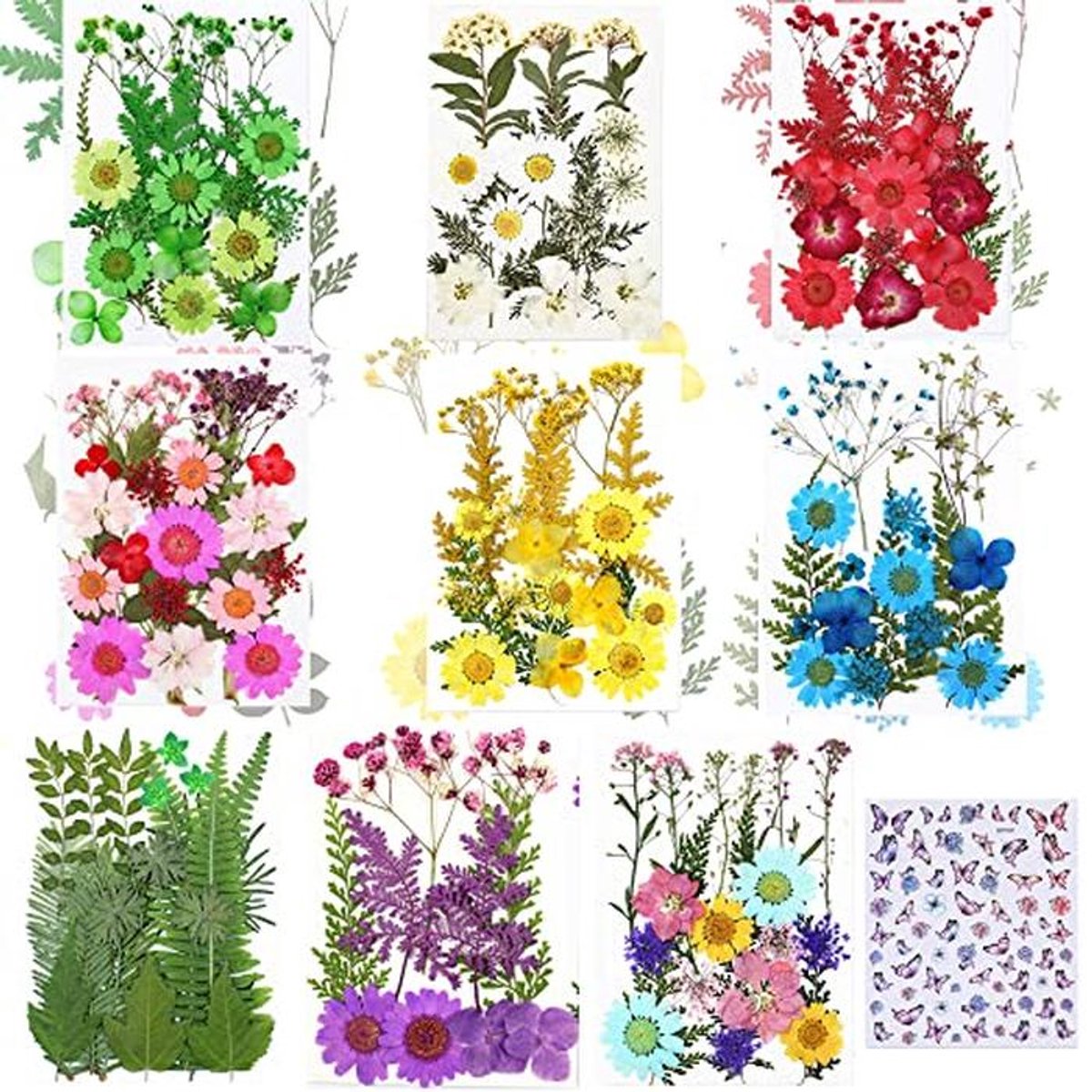 Gedroogde bloemen set voor epoxyhars - Natuurlijke doe-het-zelf decoraties en sieraden