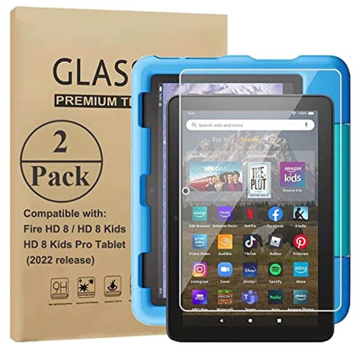 Schermbeschermer 2-pack voor 8 inch tablet - Premium gehard glas - Ultra helder en krasbestendig