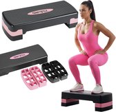 Gymtek® Aerobic Stepper - Step Plank - Step Bank - Step Trainer - Fitness Stepper - 3-step - Hoogte 10/15/20 cm - tot 150 kg - Fitness Apparatuur voor Thuis, Home Gym, Workout, Crossfit