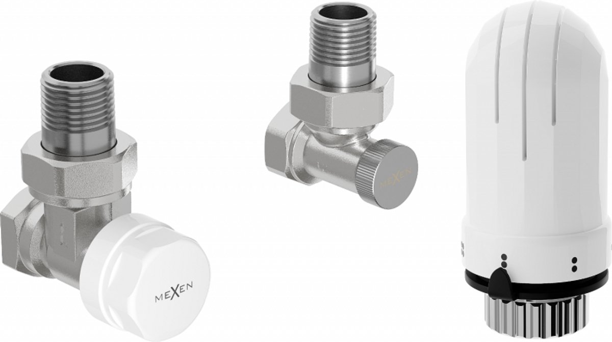 Mexen G03 thermostaatset hoekig, nikkel - W913-012-938-01