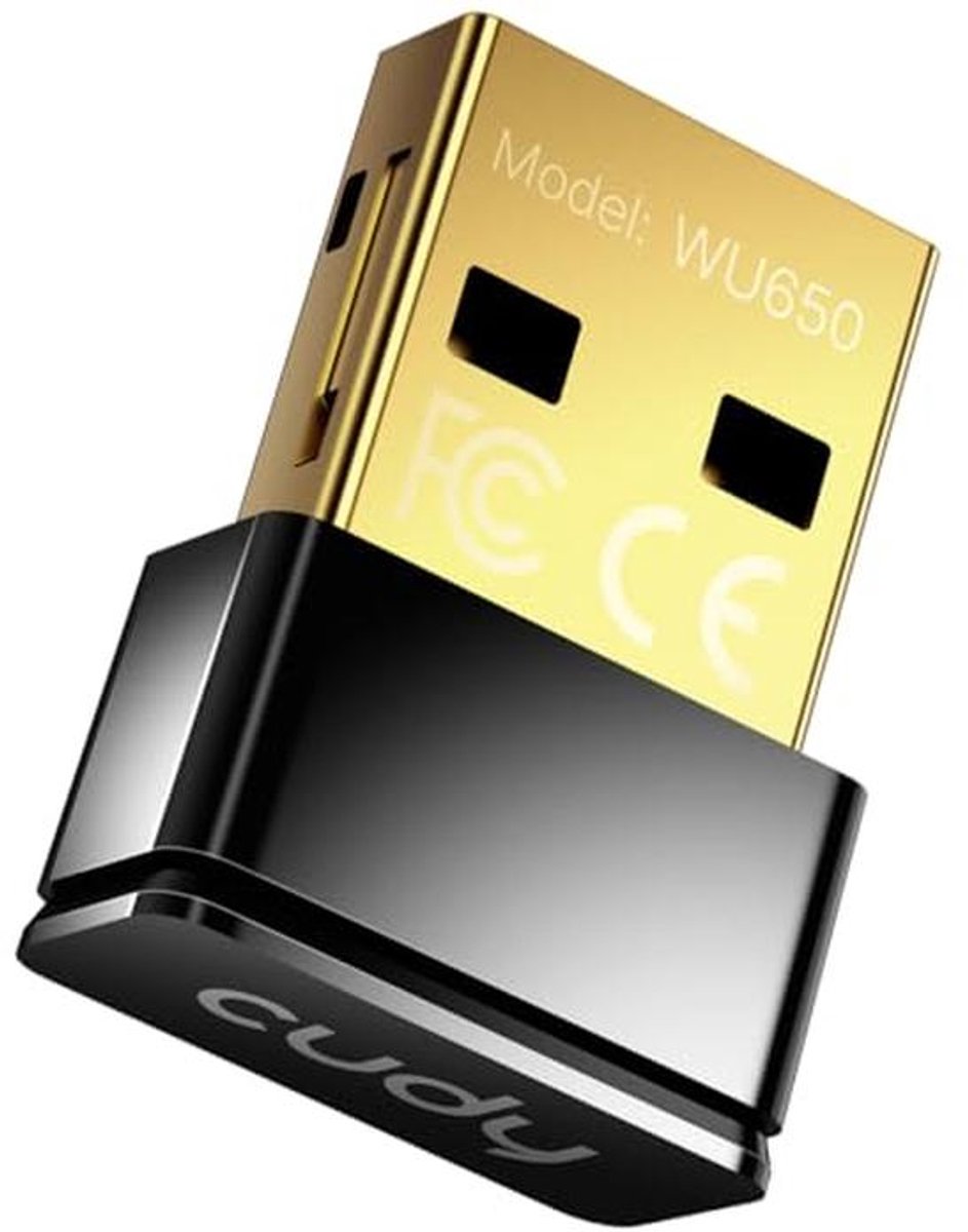 Draadloze WiFi Adapter 650Mbps USB voor PC met SoftAP Mode - Nano Formaat, Compatibel met Windows en Mac
