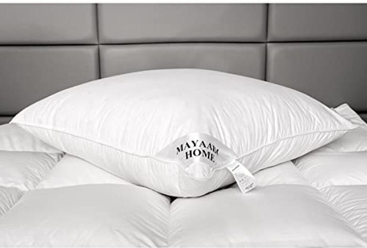 Premium hoofdkussen 80 x 80 cm met 1400 g vulling, 3 kamers donskussen voor optimaal slaapcomfort