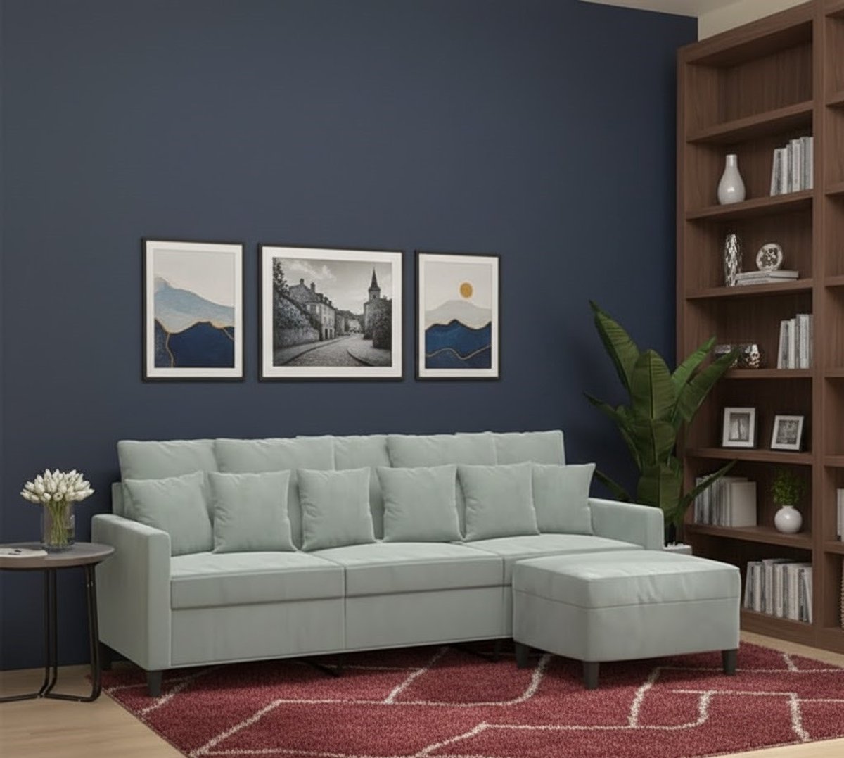 3-Zits Bank Fluweel Geel - Comfortabele Lounge Sofa met Stevig Frame, Moderne Design, Ideaal voor Woonkamer of Lounge, 198 cm House&Garden