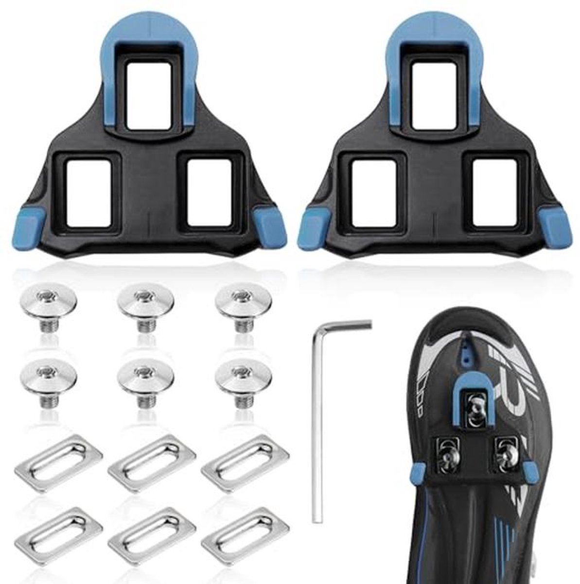 Fietsschoenen Cleats Set voor Indoor Cycling en Racefietsen - Antislip en Duurzaam
