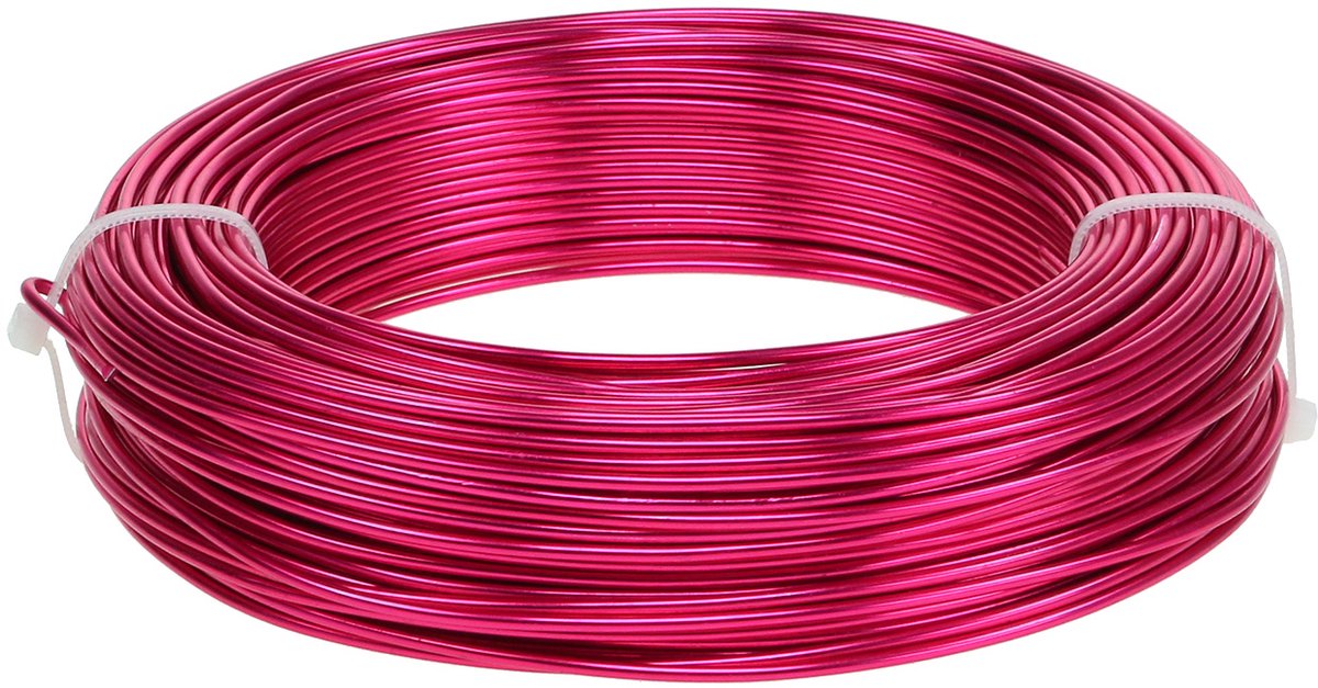 Aluminiumdraad Ø2mm Roze 60m 500g Sieradendraad Hobbydraad Decoratie